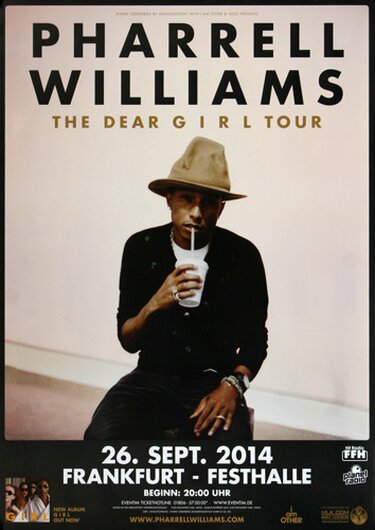 Pharrell Williams - Dear Girl , Frankfurt 2014 - Konzertplakat