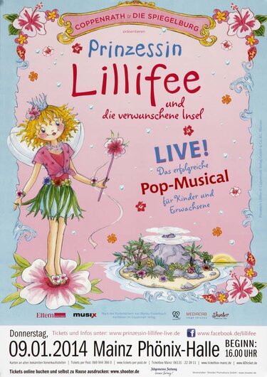 Prinzessin Lillifee - Pop Musical, Mainz 2014 - Konzertplakat