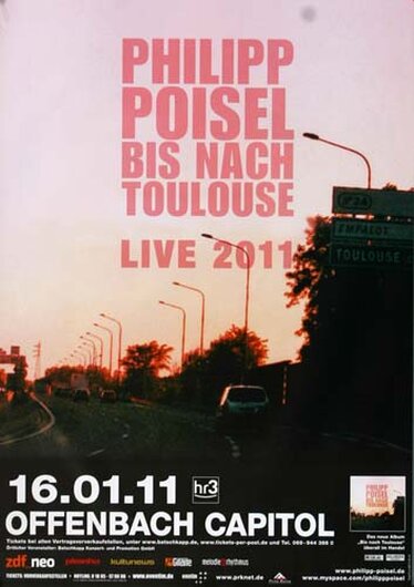 Philipp Poisel - Live, Frankfurt 2011 - Konzertplakat