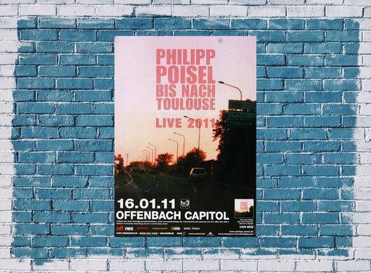 Philipp Poisel - Live, Frankfurt 2011 - Konzertplakat