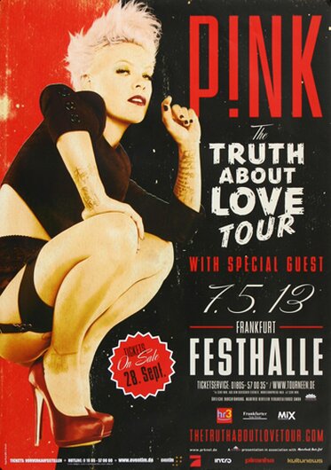 Pink - Truth About Love, Frankfurt 2013 - Konzertplakat