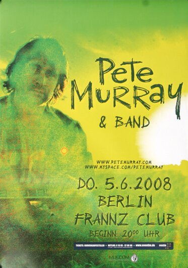 Pete Murray & Band - Live, Berlin 2008 - Konzertplakat