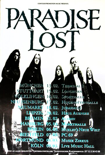 Paradise Lost - Lost Paradise, Tour 1990 - Konzertplakat