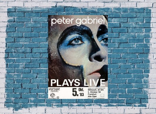 Peter Gabriel - Plays Live, Frankfurt 1983 - Konzertplakat