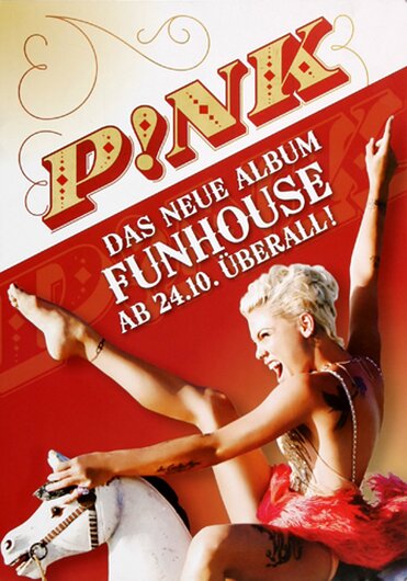 Pink - Funhouse Album,  2009 - Konzertplakat