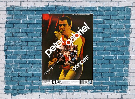 Peter Gabriel - Scratch, Frankfurt 1978 - Konzertplakat