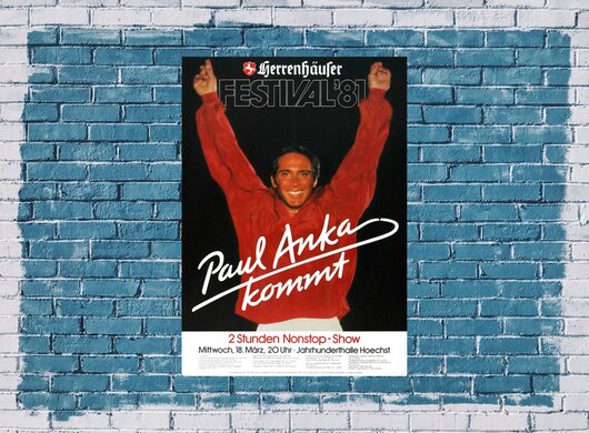 Paul Anka - Having My Baby, Frankfurt 1981 - Konzertplakat