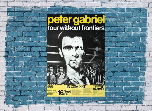 Peter Gabriel - Without Frontiers, Mannheim 1980 - Konzertplakat