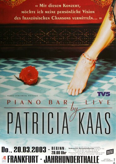 Patricia Kaas - Pianobar Life, Frankfurt 2003 - Konzertplakat