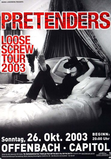 Pretenders - Loose Screw, Frankfurt 2003 - Konzertplakat