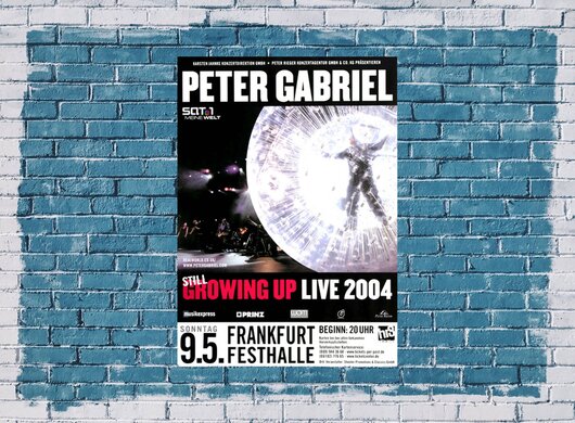 Peter Gabriel, Still Growing Up, FRA, 2004, Konzertplakat,