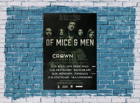 Of Mice & Men - Cold World Part I, Tour 2016 - Konzertplakat