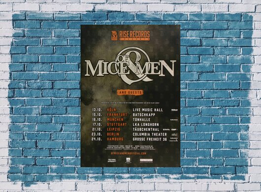 Of Mice & Men - Cold World, Tour 2016 - Konzertplakat