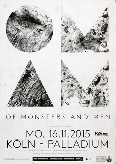 Of Monster And Men - I Of The Storm , Köln 2015 - Konzertplakat