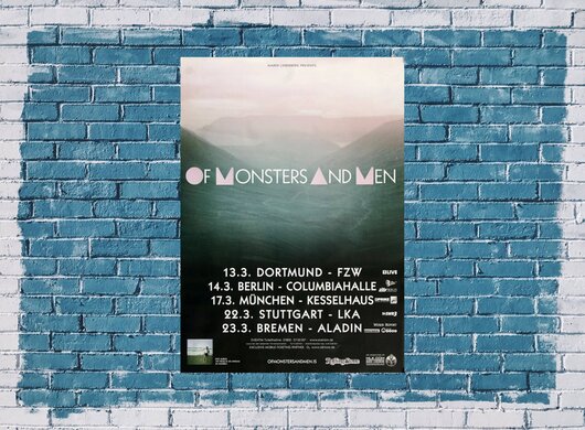 Of Monster And Men - Skeleton, Tour 2013 - Konzertplakat