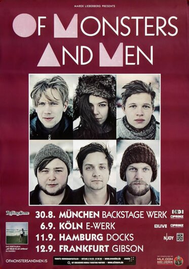 Of Monster And Men - Silhouettes, Tour 2012 - Konzertplakat
