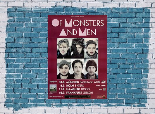 Of Monster And Men - Silhouettes, Tour 2012 - Konzertplakat