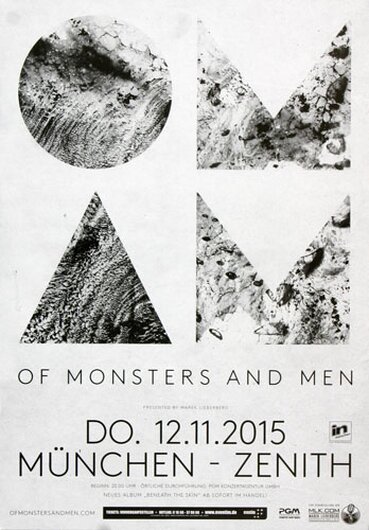 Of Monster And Men - I Of The Storm , München 2015 - Konzertplakat