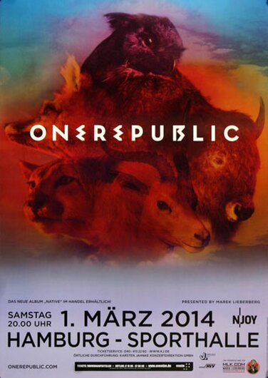 OneRepublic - Light It Up , Hamburg 2014 - Konzertplakat