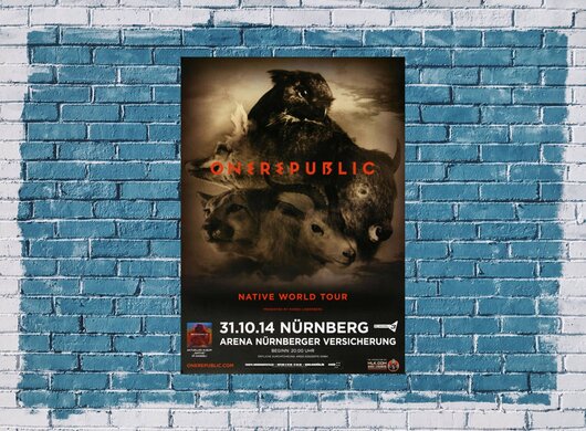 OneRepublic - Native World , Nürnberg 2014 - Konzertplakat