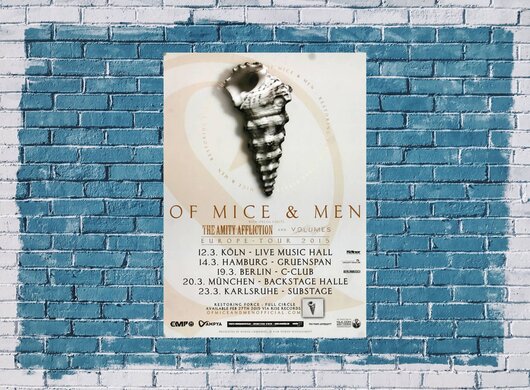 Of Mice & Men - Glass Houses, Tour 2015 - Konzertplakat
