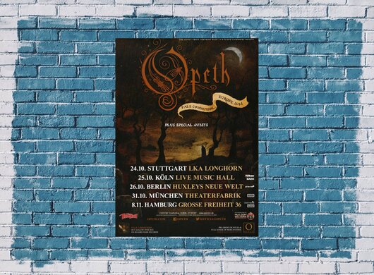 Opeth - Pale Communion, Tour 2014 - Konzertplakat
