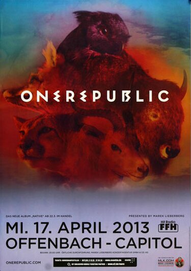 OneRepublic - I Lose Myself , Frankfurt 2013 - Konzertplakat