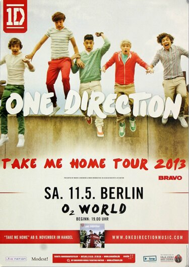 One Direction - Berlin, Berlin 2013 - Konzertplakat