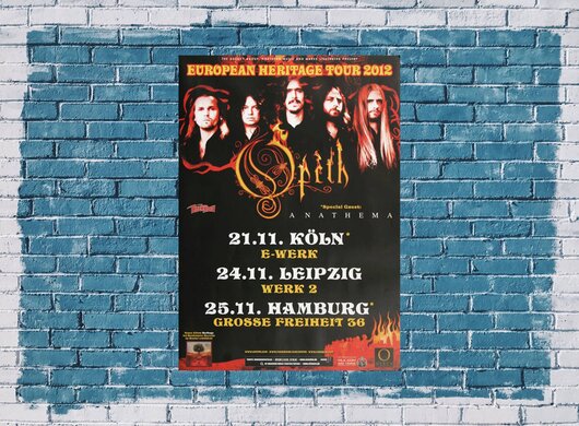 Opeth - Heritage , Hamburg 2012 - Konzertplakat