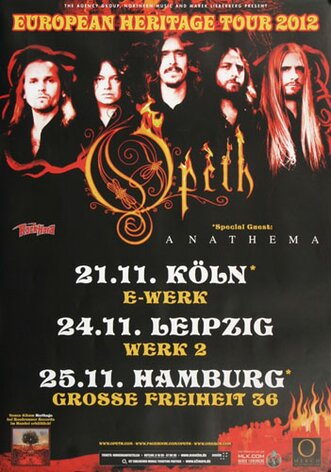 Opeth - Heritage , Hamburg 2012 - Konzertplakat