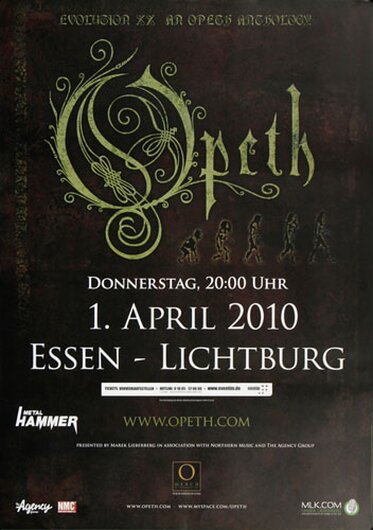 Opeth - Heritage, Essen 2010 - Konzertplakat