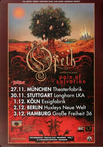 Opeth - Solvation, Tour 2011 - Konzertplakat