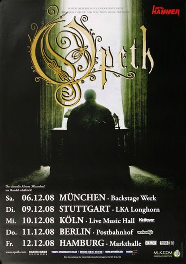 Opeth - Watershed, Tour 2008 - Konzertplakat