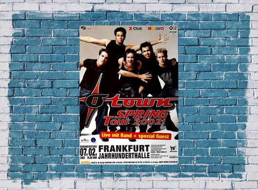 O-Town - The Days, Frankfurt 2002 - Konzertplakat