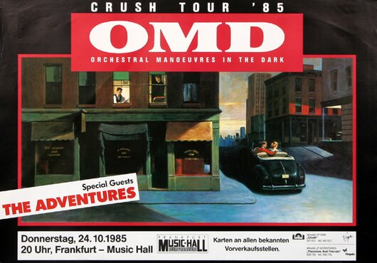 OMD - Crush, Frankfurt 1985 - Konzertplakat