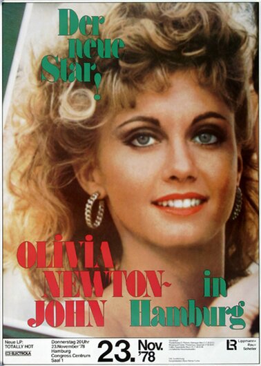 Olivia Newton-John - Totally Hot, Hamburg 1978 - Konzertplakat