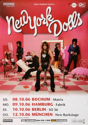 New York Dolls - Dance Like A Monkey, Tour 2006 - Konzertplakat
