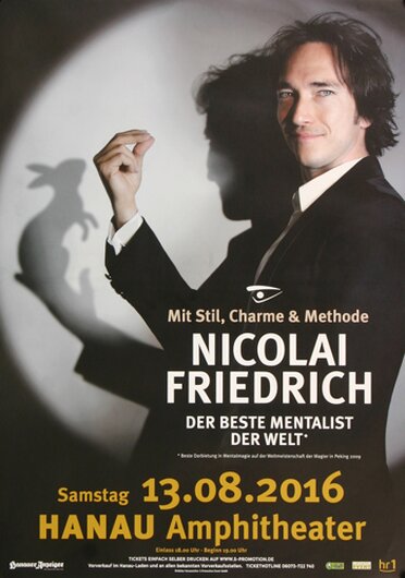 Nicolai Friedrich - Zauber, Zauber, Hanau 2016 - Konzertplakat