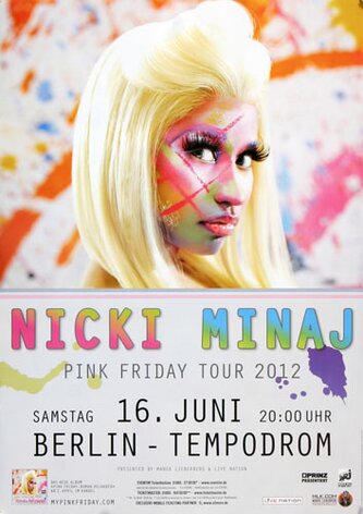 Nicki Minaj - Pink Friday, Berlin 2012 - Konzertplakat