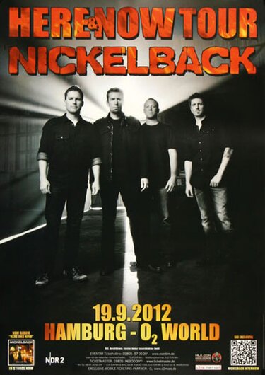 Nickelback - Here And Now , Hamburg 2012 - Konzertplakat