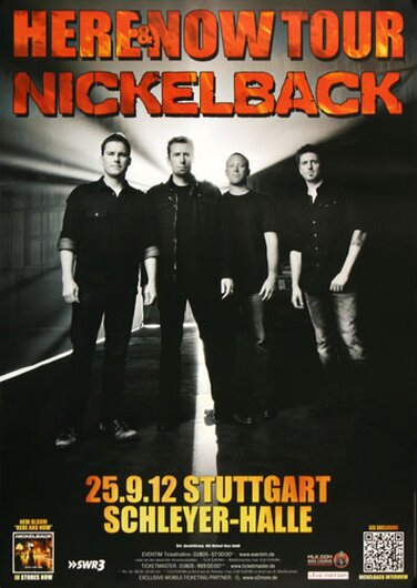 Nickelback - Here And Now , Stuttgart 2012 - Konzertplakat