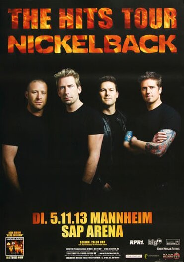 Nickelback - The Hit Tour , Mannheim 2013 - Konzertplakat