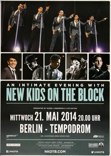 New Kids Of The Block - Livemix , Berlin 2014 - Konzertplakat