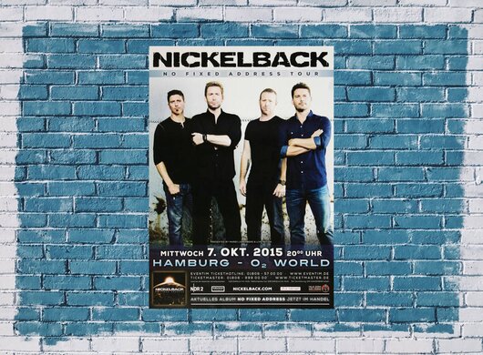 Nickelback - No Fixed Address , Hamburg 2015 - Konzertplakat