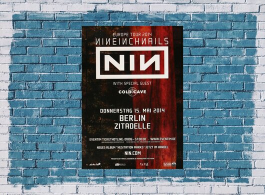 NIN   Nine Inch Nails - Europe Tour, Berlin 2014 - Konzertplakat