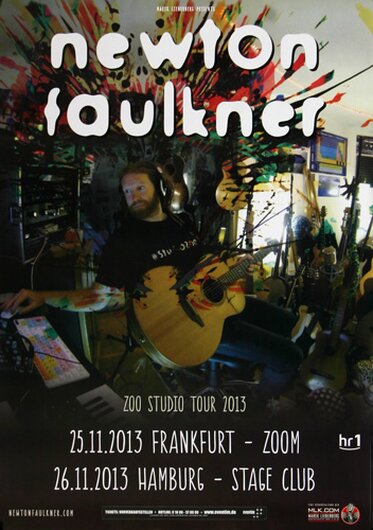 Newton Faulkner - Zoo Studio, Frankfurt & Hamburg 2013 - Konzertplakat