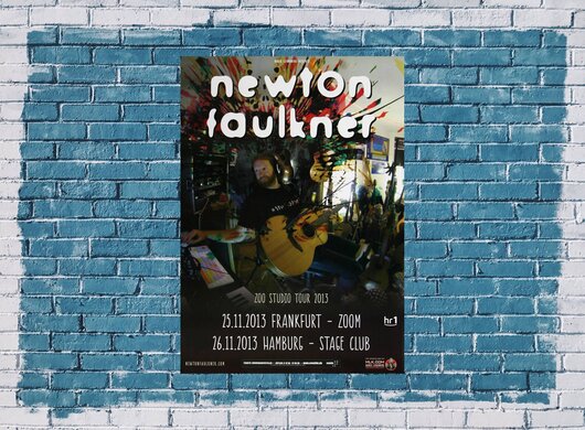 Newton Faulkner - Zoo Studio, Frankfurt & Hamburg 2013 - Konzertplakat