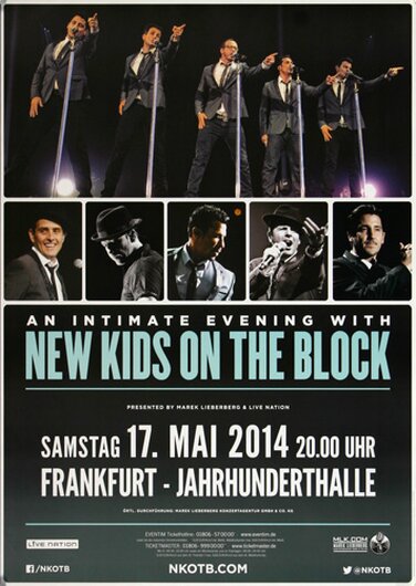 New Kids Of The Block - Livemix , Frankfurt 2014 - Konzertplakat