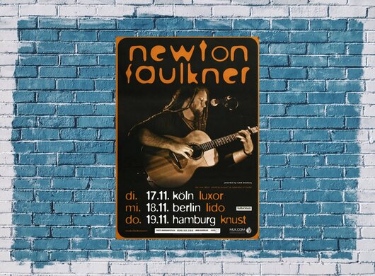 Newton Faulkner - Rebuilt By Humans, Tour 2009 - Konzertplakat
