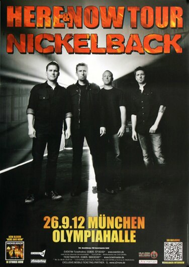 Nickelback - Here And Now , München 2012 - Konzertplakat